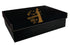 11 3/4" x 7 3/4" Black/Gold Gift Box with Laserable Leatherette Lid