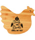 13 1/2" x 10 7/8" Bamboo Hen Shaped Cutting Board