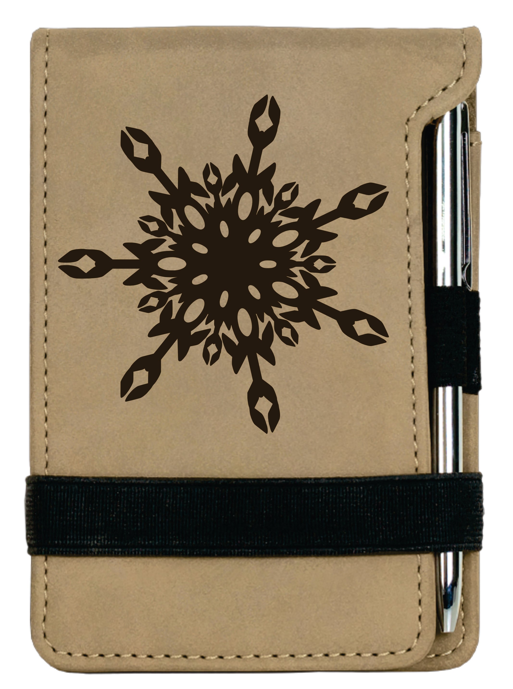 3 1/4" x 4 3/4" Laserable Leatherette Mini Notepad with Pen