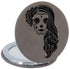 2 1/2" Gray Laserable Leatherette Compact Mirror