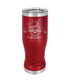 Maroon 14 oz. Polar Camel Pilsner with Clear Lid