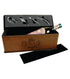 Dark Brown Laserable Leatherette Single Wine Box with Tools