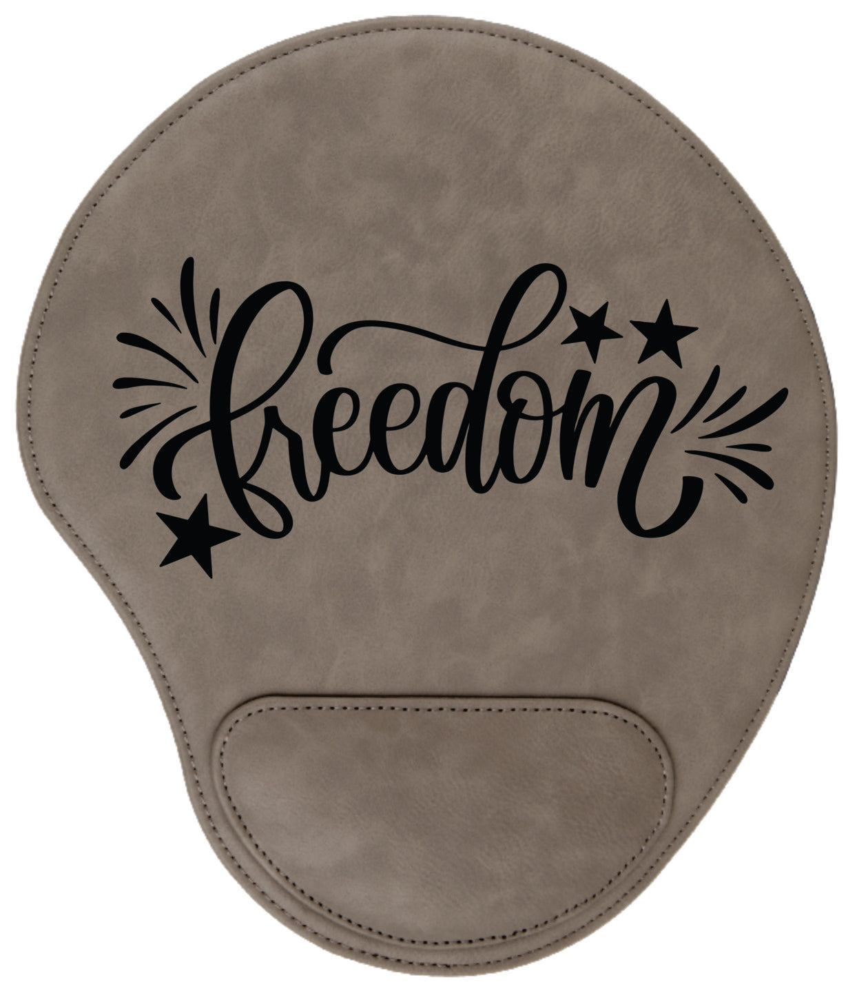 9" x 10 1/4" Dark Brown Laserable Leatherette Mouse Pad