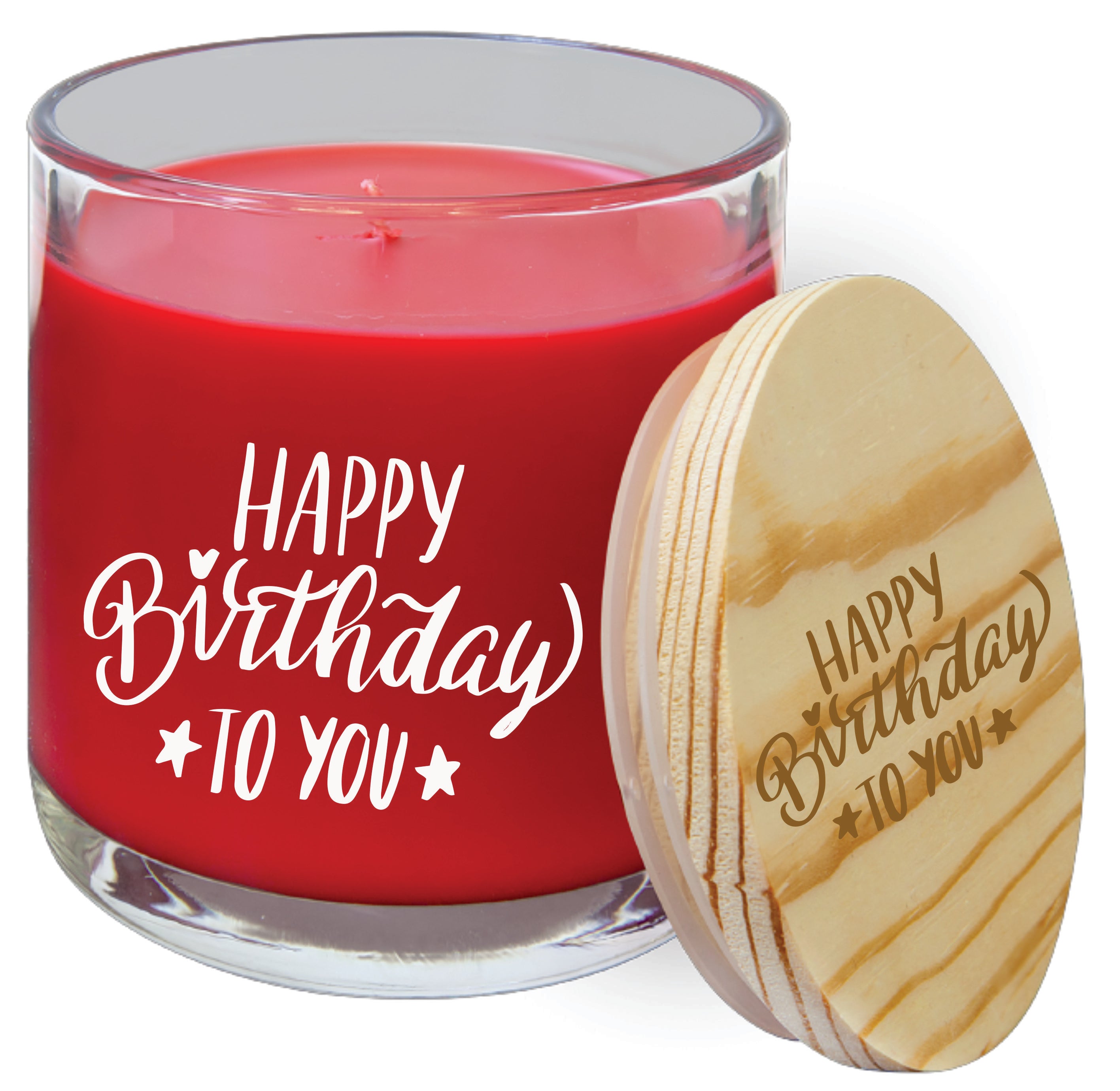 14 oz. Peppermint Twist Candle in a Glass Holder with Wood Lid