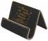 3 1/2" x 2 1/2" Black/Gold Laserable Leatherette Holder Easel