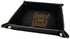 6" x 6" Laserable Leatherette Snap Up Tray with Gold Snaps
