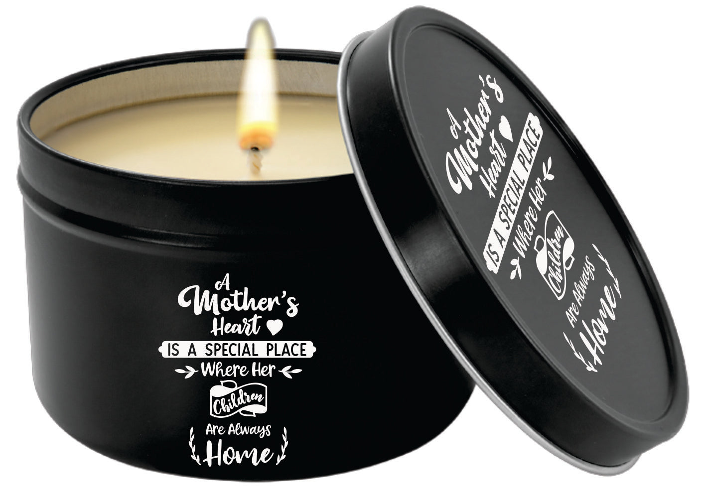 8 oz. Lavender Vanilla Candle in a Black Metal Tin