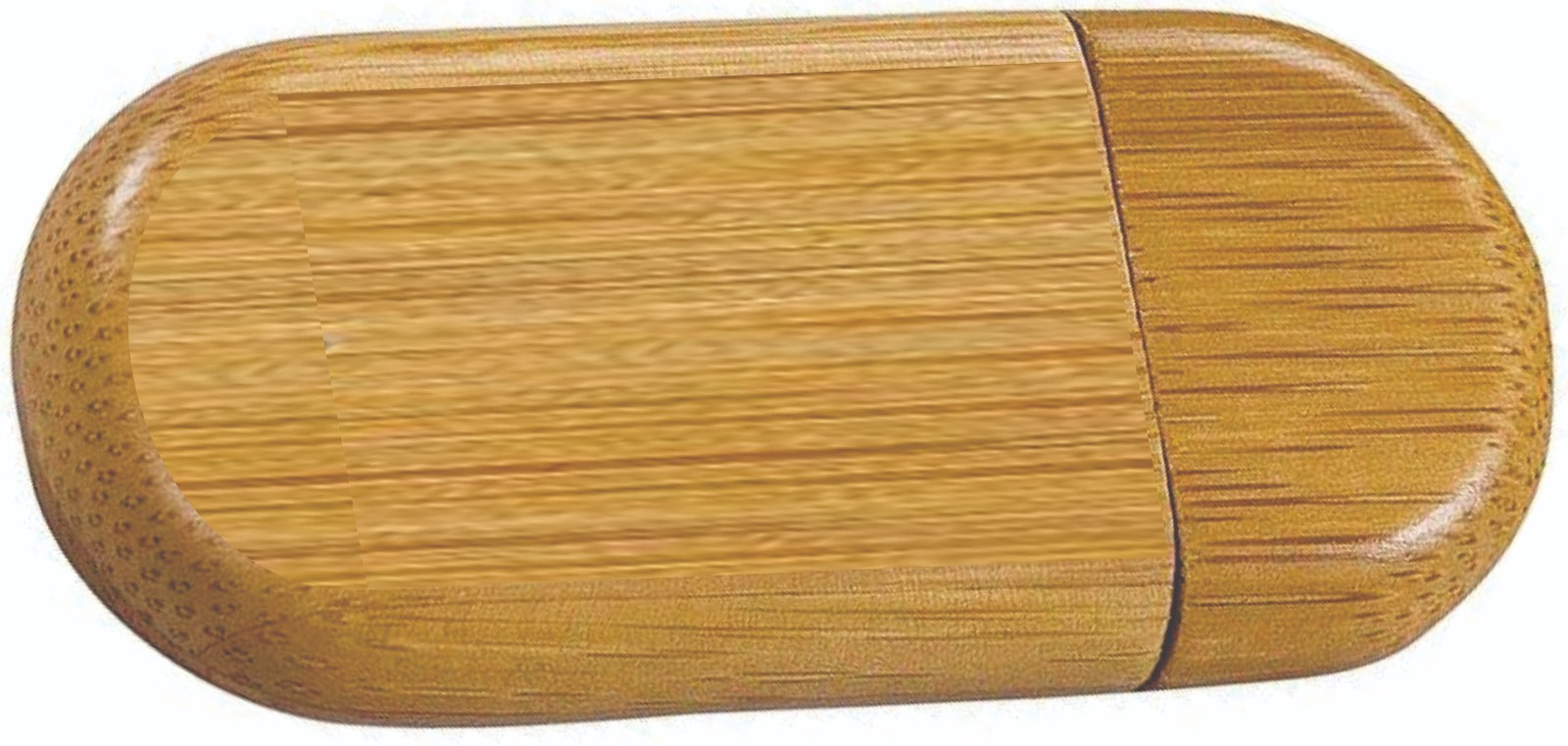 1 1/8" x 2 3/8" 8GB Bamboo USB Flash Drive with Rounded Corners