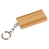 1 3/8" x 2 3/8" 8GB 2-Tone Bamboo Flip Style USB Flash Drive with Keychain