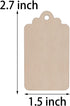 2.7" x 1.5" Llaveros de madera en blanco.