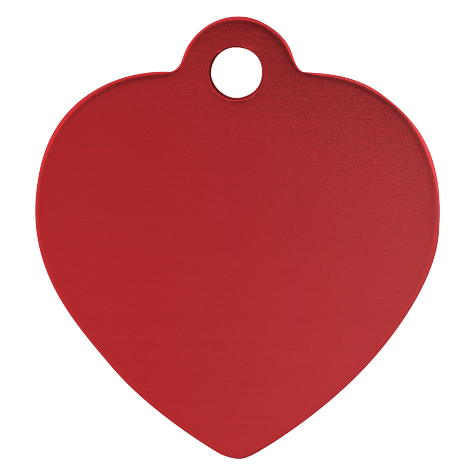 Etiqueta para mascota con forma de corazón de aluminio anodizado láser negro de 1" x 1"